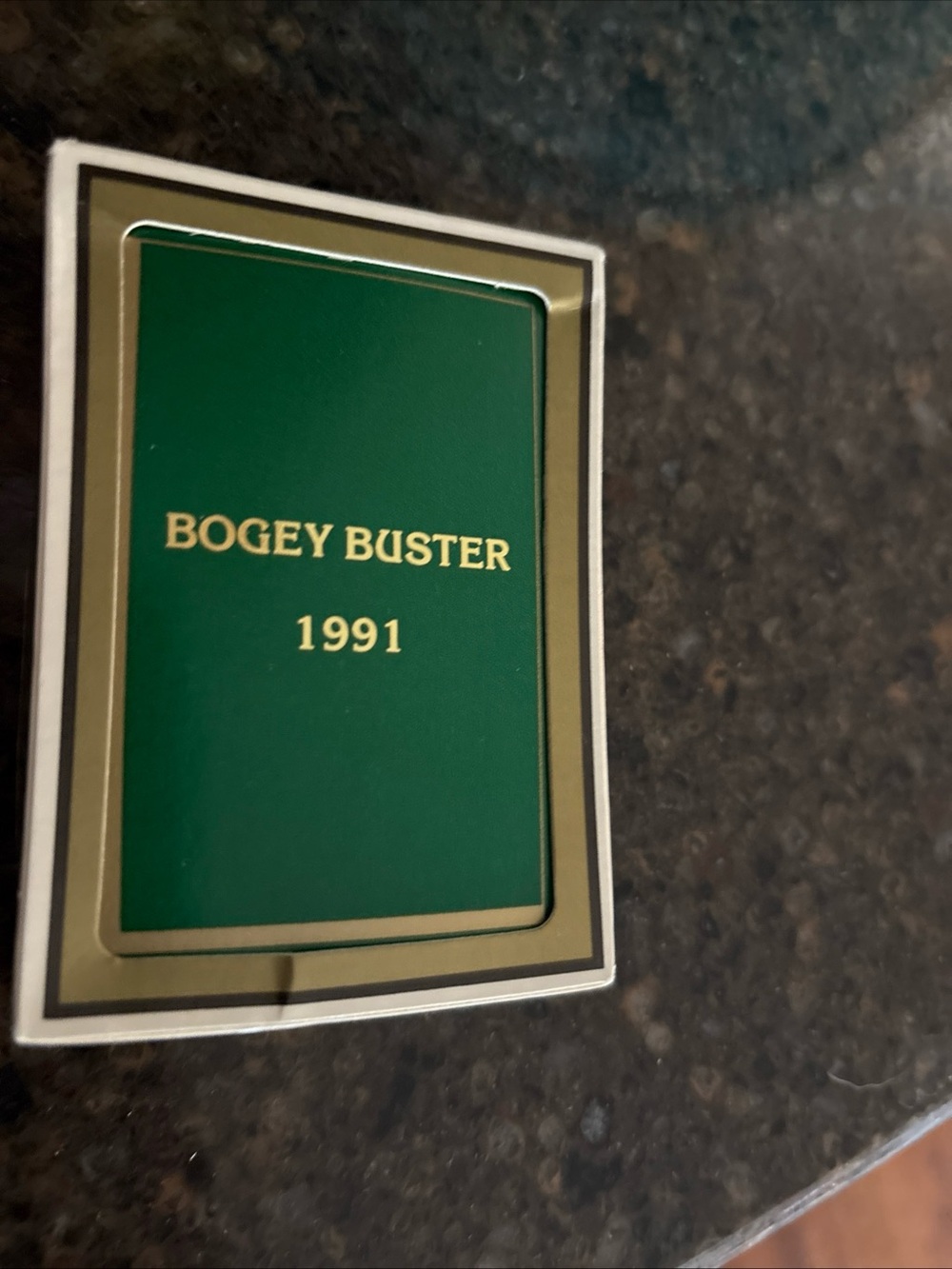 Bogey Buster 1991 Playing Card Deck — Green & Gold Box